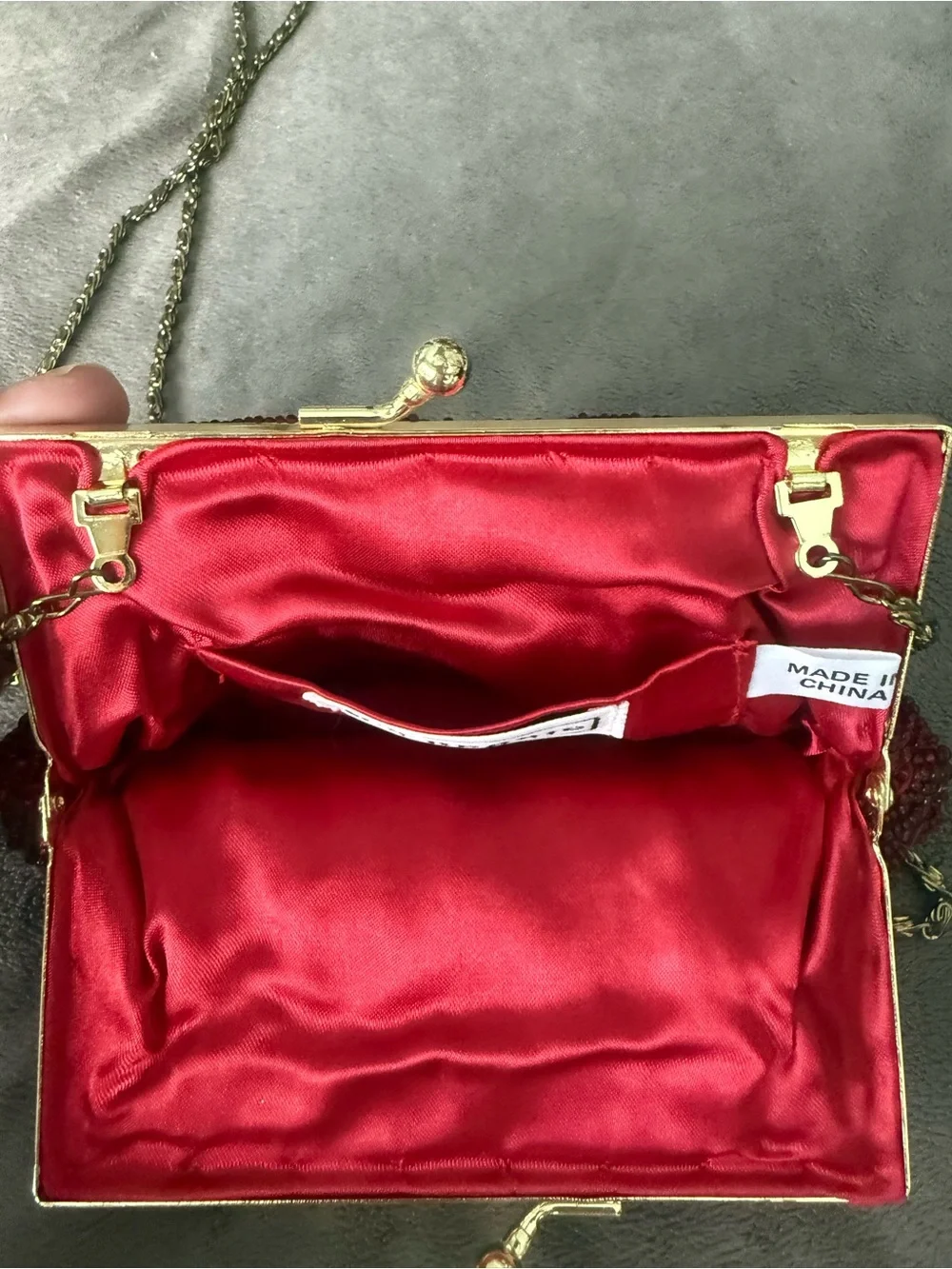 Vtg burgundy clamshell seashell mermaid cocktail clutch bag